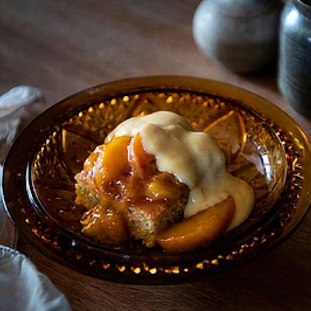 Peach, Passionfruit & Coconut Pudding