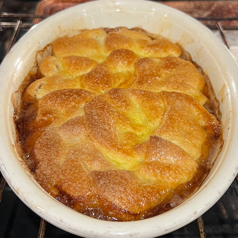 Apricot and Pomegranate Cobbler
