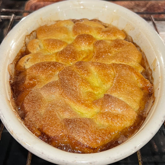 Apricot and Pomegranate Cobbler