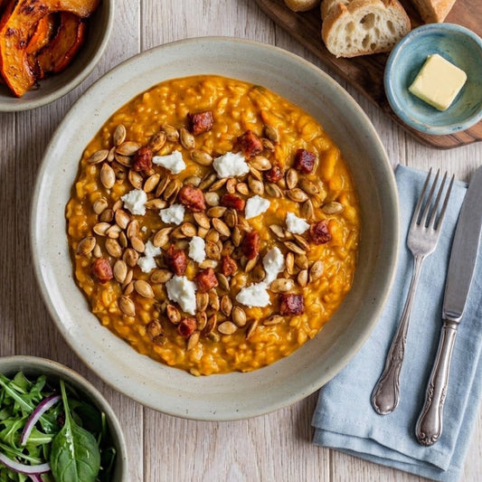 Chorizo and Roast Pumpkin Risotto