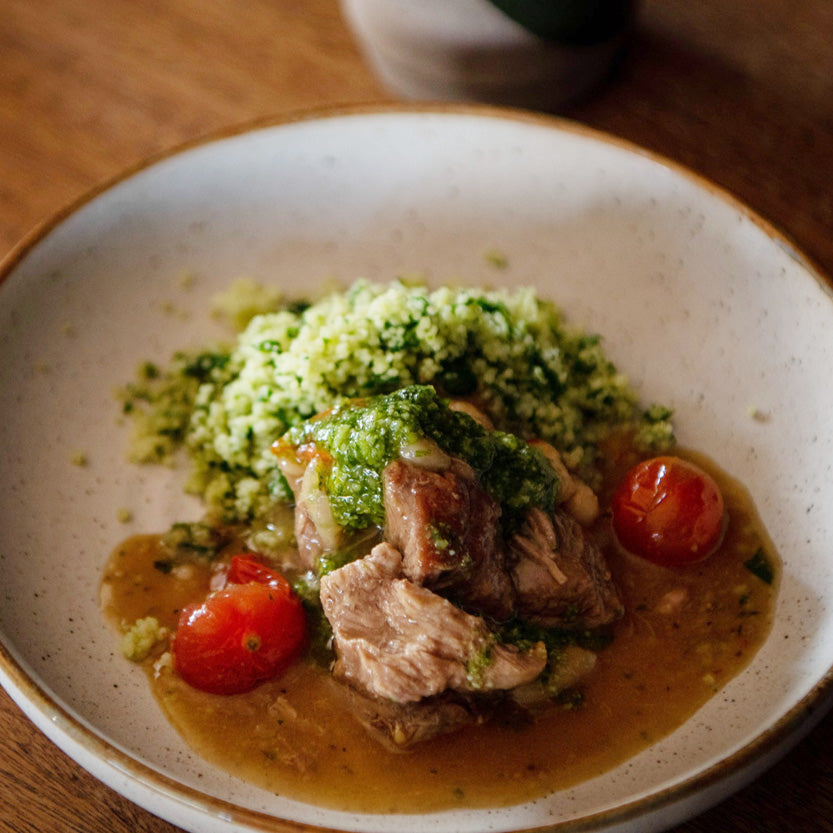 Mediterranean Lamb with Cannellini Beans