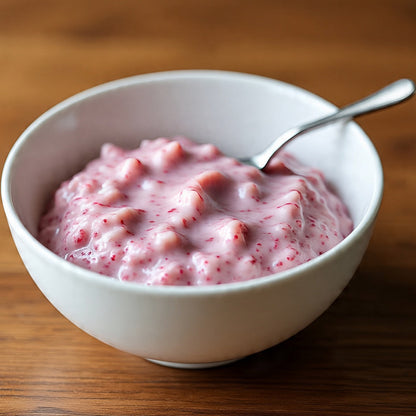Raspberry Coconut Rice Pudding