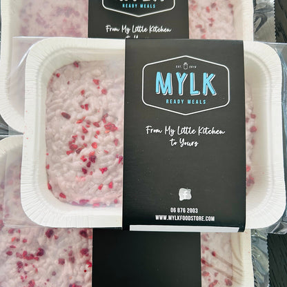 Raspberry Coconut Rice Pudding