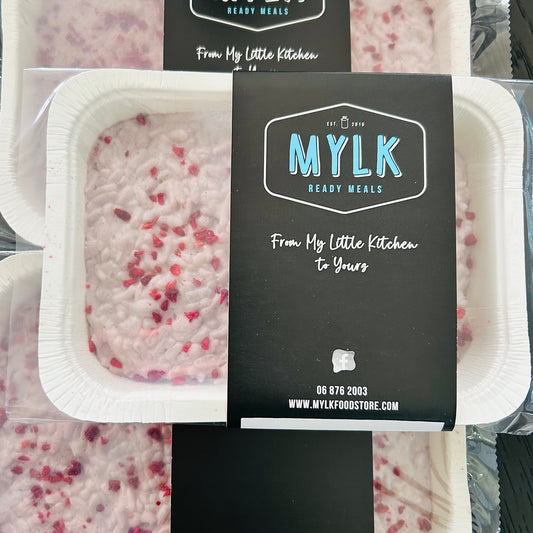 Raspberry Coconut Rice Pudding