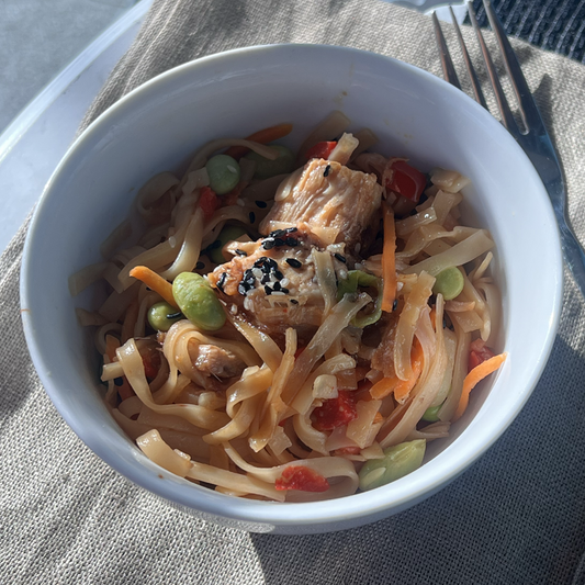 Sesame Pork Belly Noodles